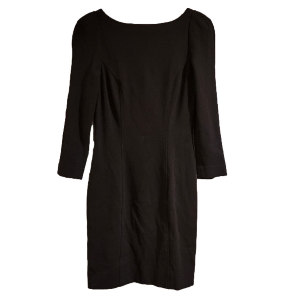 DIANE VON FURSTENBERG Women's Size 6 Sweetheart Neck A-Line Midi Dress Black